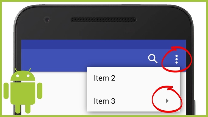 Android Three Dots Menu Icon