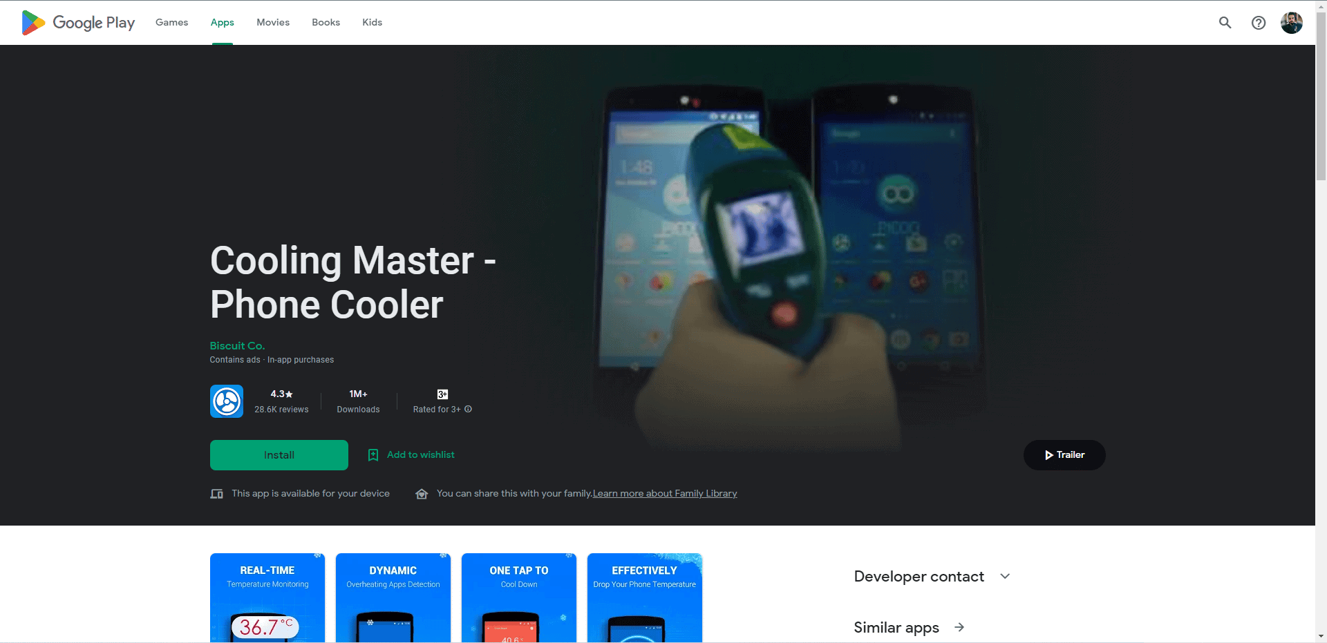 Android Phone Cooler App